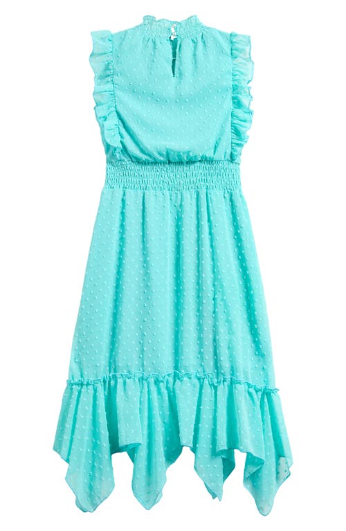 Ava & Yelly Kids' Clip Dot Hankey Maxi Dress In Blue