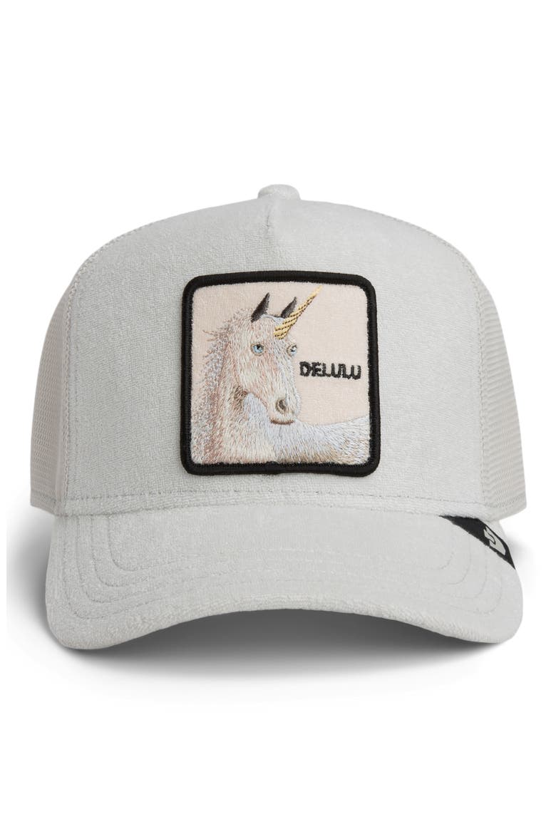 Unicorn Patch Snapback Trucker Hat, Alternate, color, DIGITAL