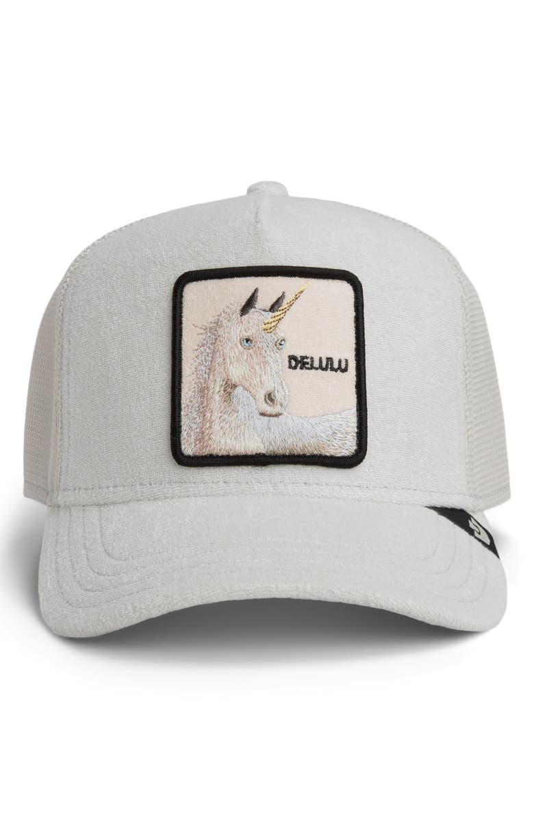 Goorin Bros. Unicorn Patch Snapback Trucker Hat, Alternate, color, Digital