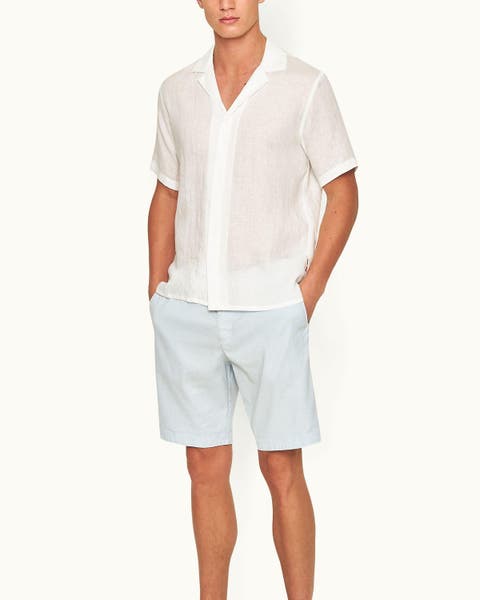Maitan Lino Relaxed Fit Capri Collar Italian Linen Shirt