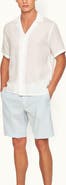Orlebar Brown Maitan Lino Relaxed Fit Capri Collar Italian Linen Shirt