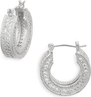Child of Wild Art Deco Pavé Hoop Earrings
