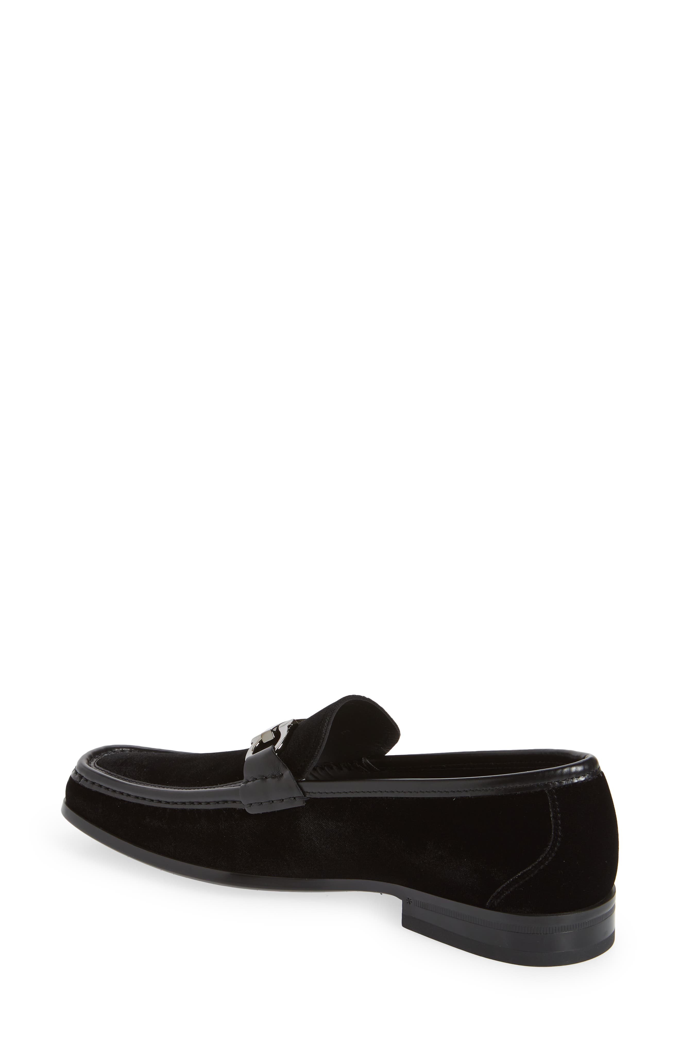 Gandioso Black Suede Moccasin with Gancio Ornament, Alternate, color, BLACK SUEDE