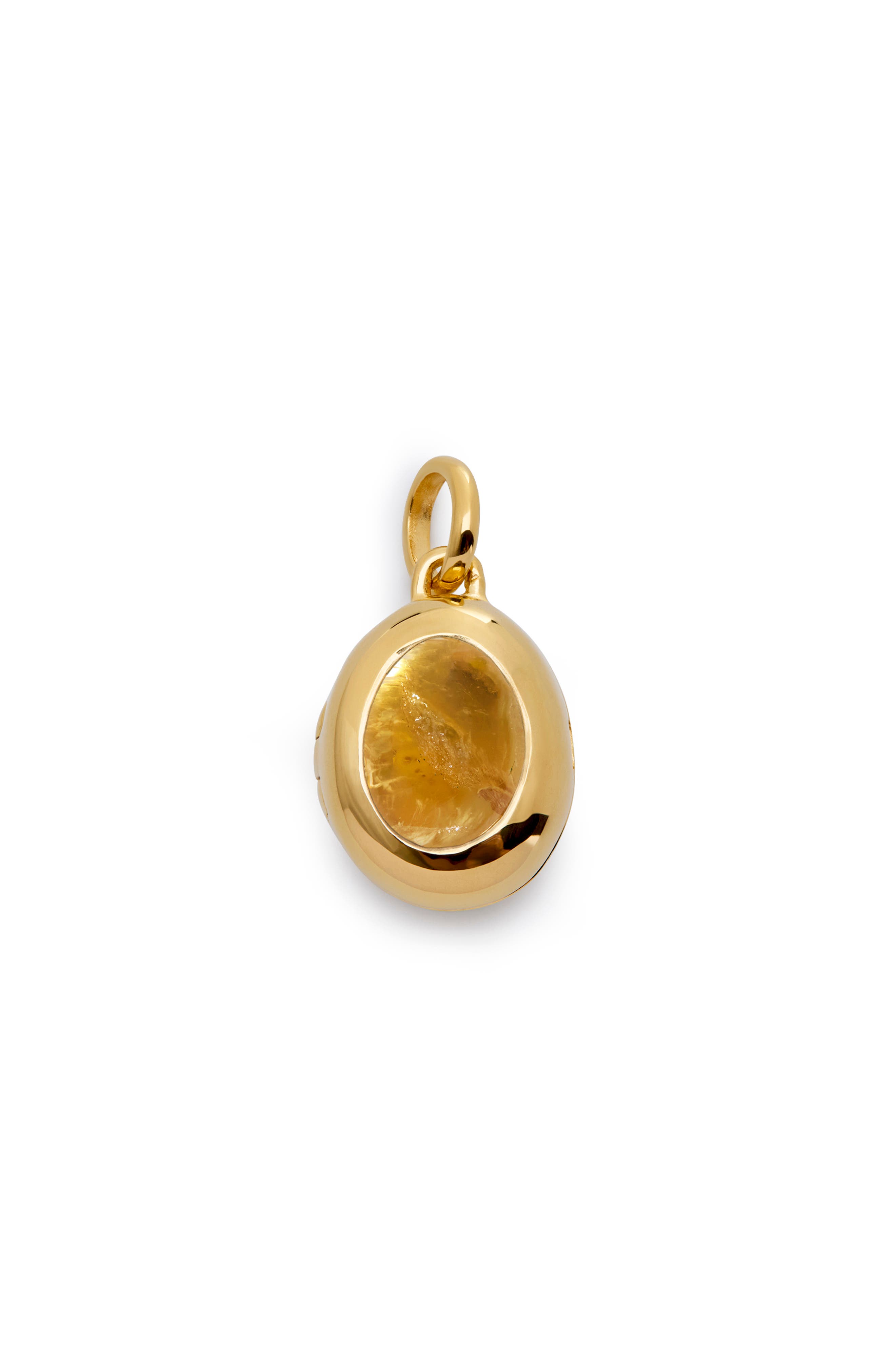 18CT GOLD VERMEIL / CITRINE