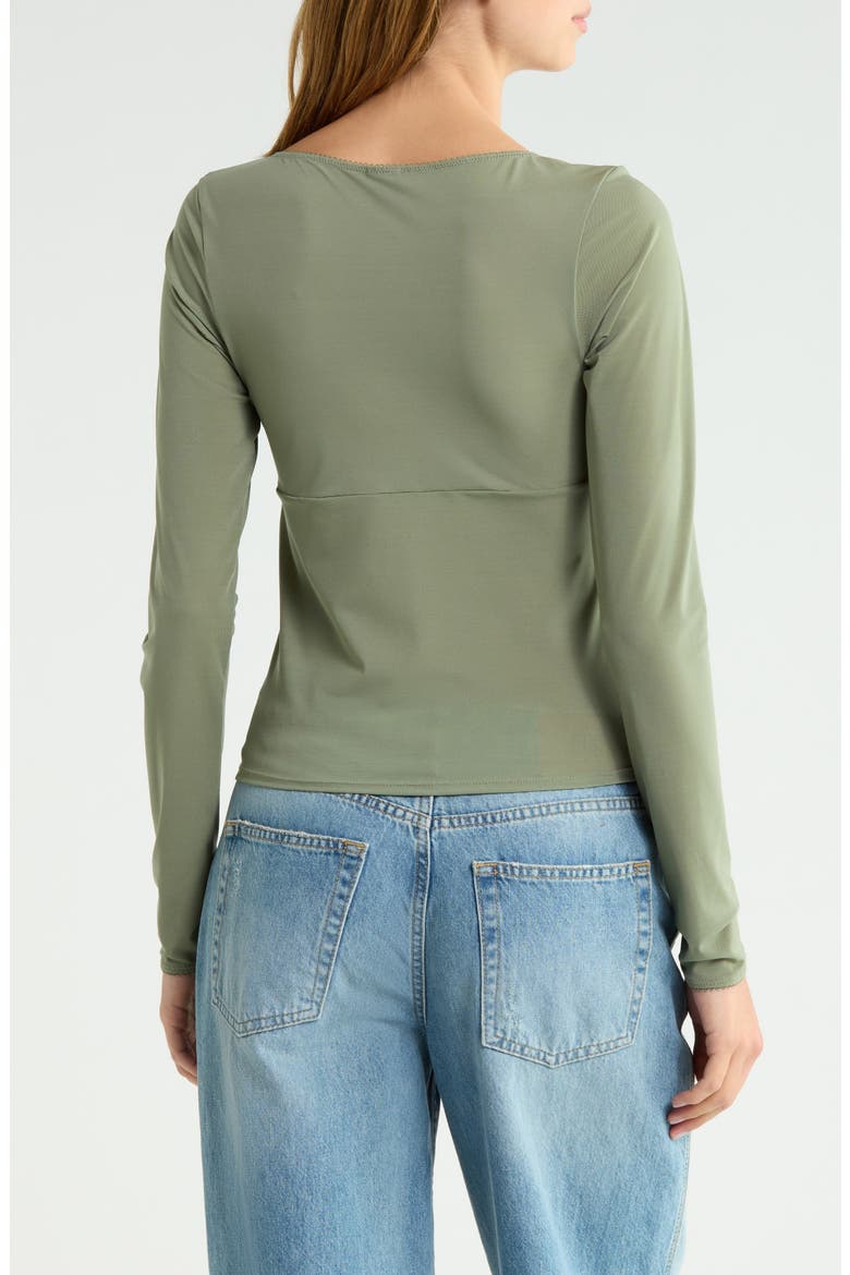 Je T’Aime Long Sleeve Top, Alternate, color, MOSS