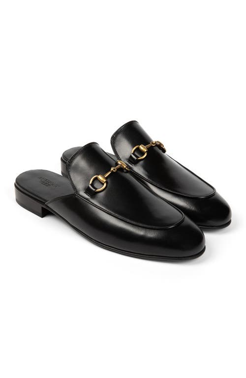 Anthony Veer Milano Horsebit Mule In Obsidian Black
