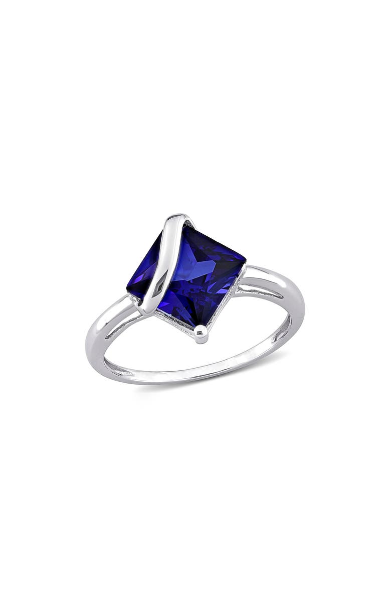 DELMAR Lab-Grown Blue Sapphire Ring, Main, color, 