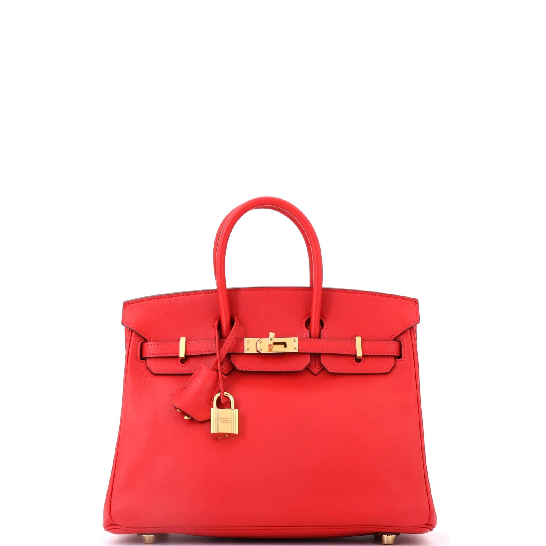 Birkin Handbag Red Swift with Gold Hardware 25, Main, color, Red