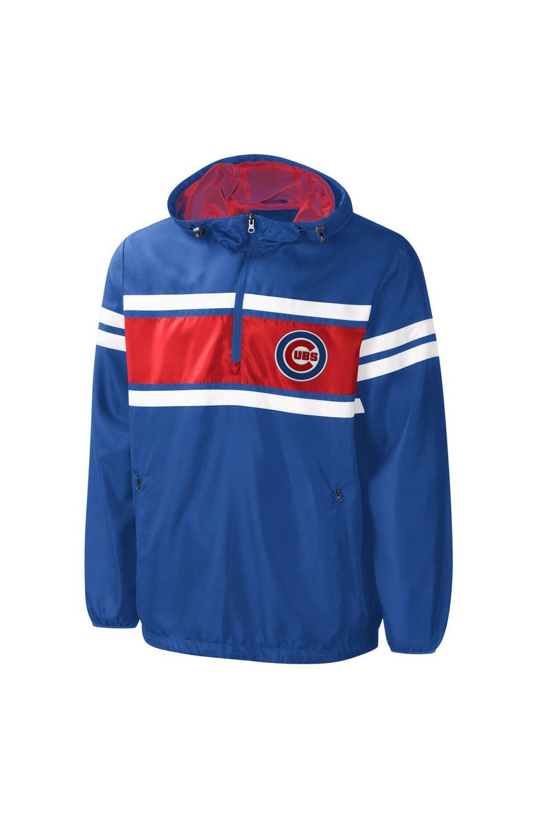 G-III SPORTS BY CARL BANKS Men's G-III Sports by Carl Banks Royal Chicago Cubs Game Score Quarter-Zip Windbreaker, Main, color, Royal