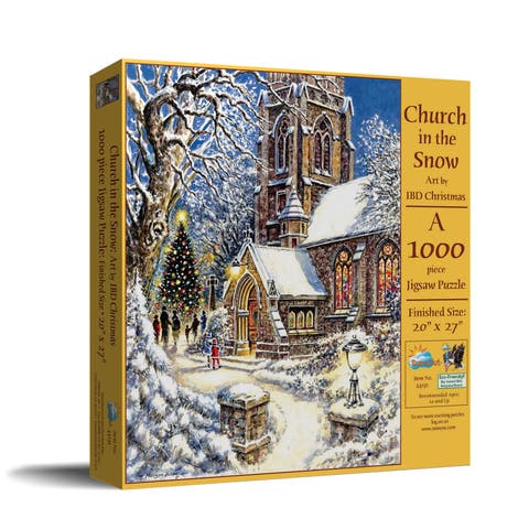 Church in the Snow 1000 piece Jigsaw Puzzle for Adults
