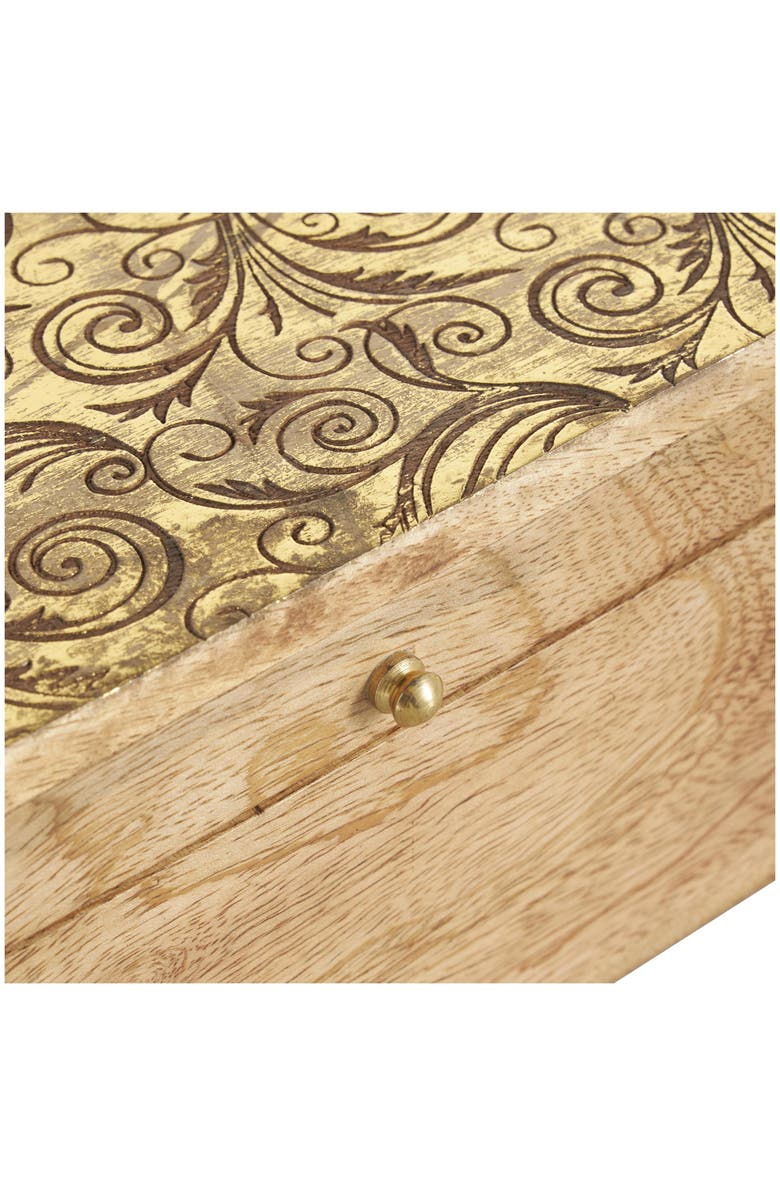 SONOMA SAGE HOME Set of Three Hand Carved Storage Boxes, Alternate, color, Brown