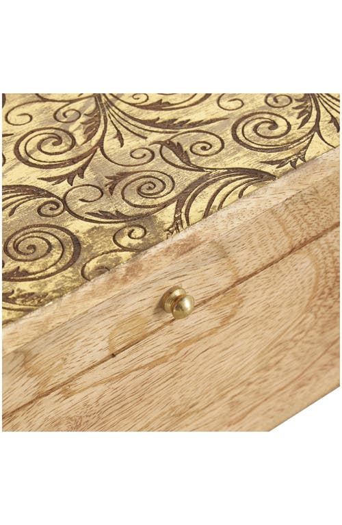 Sonoma Sage Home Set Of Three Hand Carved Storage Boxes In Brown