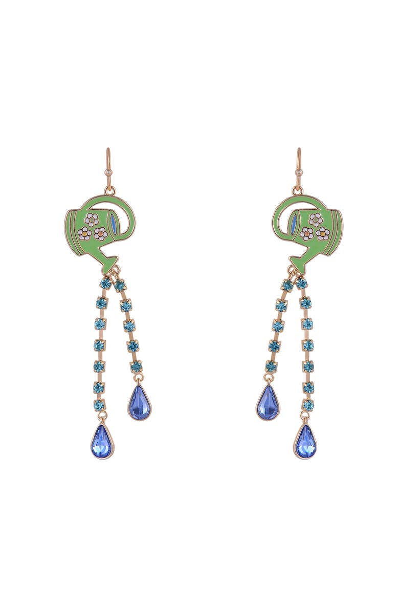 Hallmark Springtime Watering Can Earrings, Alternate, color, Green