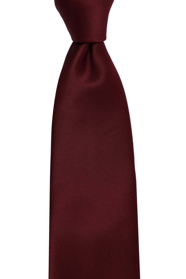 Satin Tie, Alternate, color, BURGUNDY