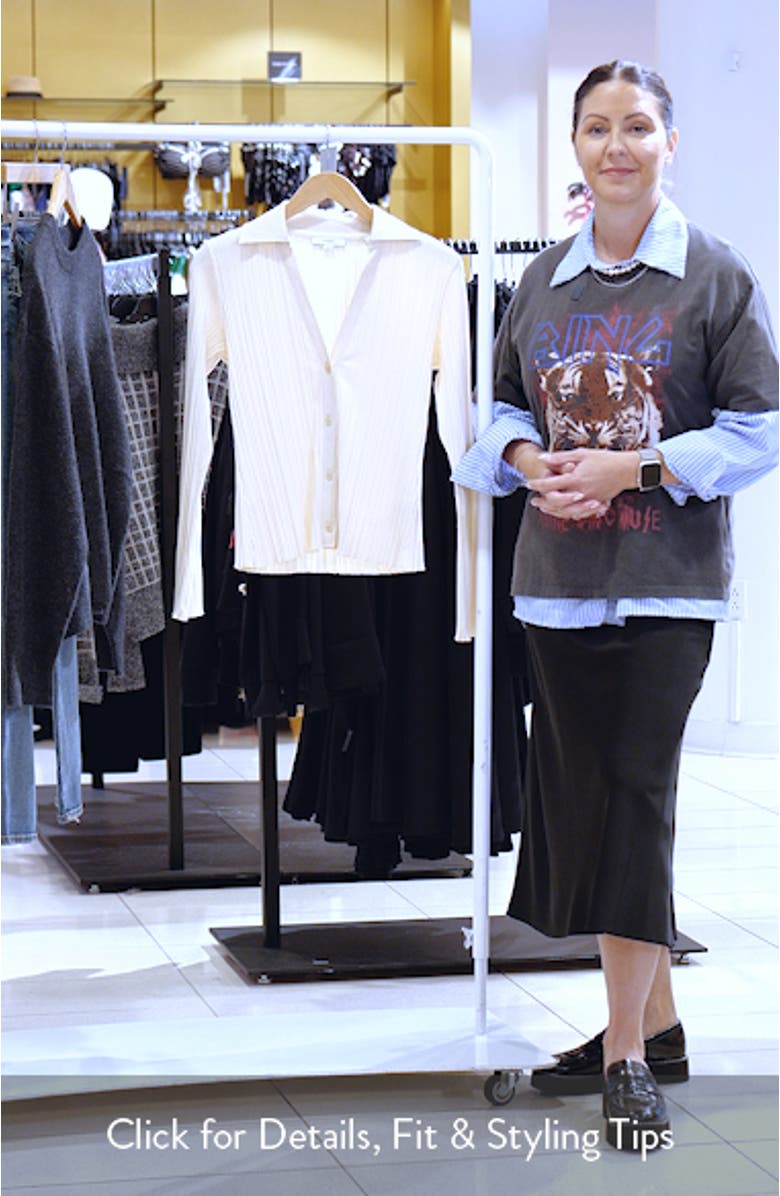 Johnny Collar Rib Cardigan, sales video thumbnail