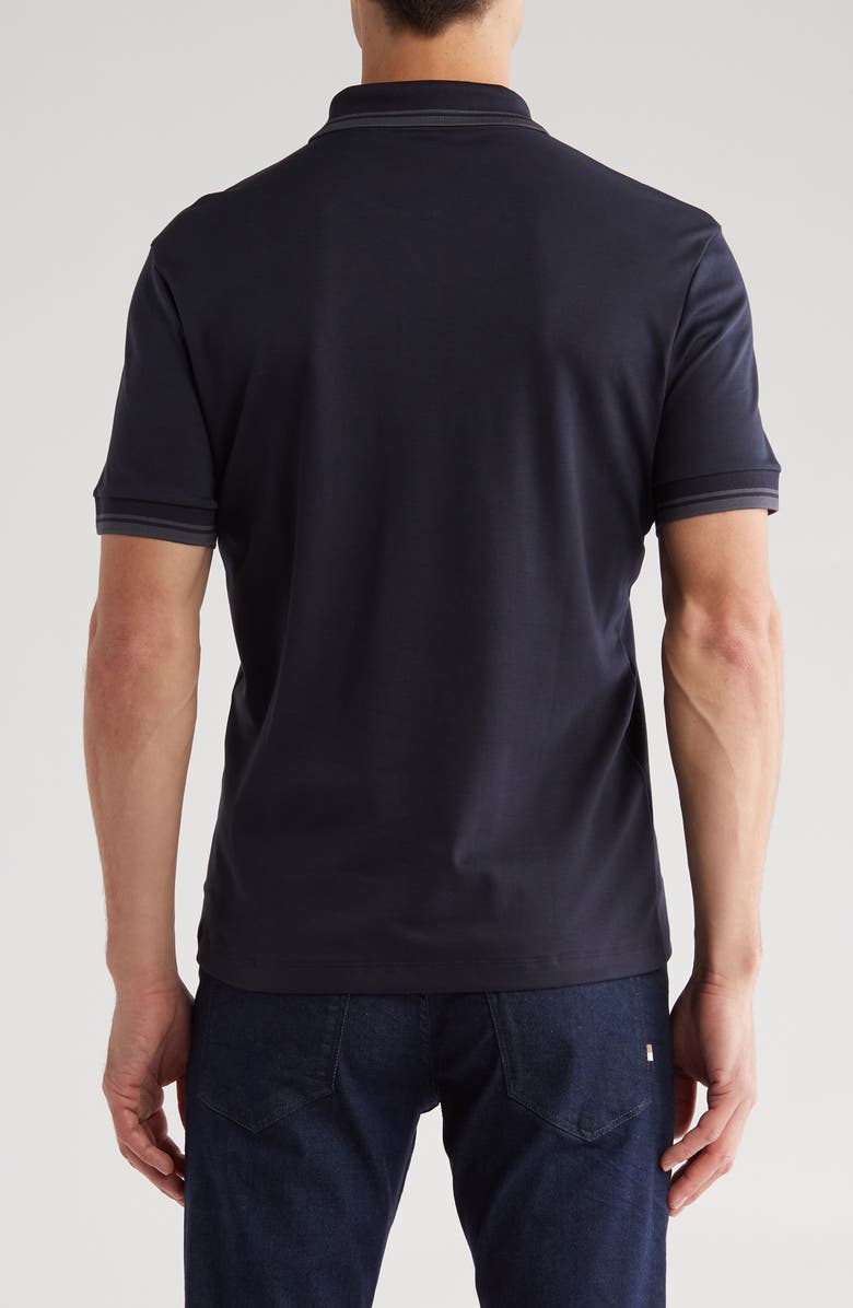BOSS Parlay Tipped Cotton Polo, Alternate, color, Dark Blue