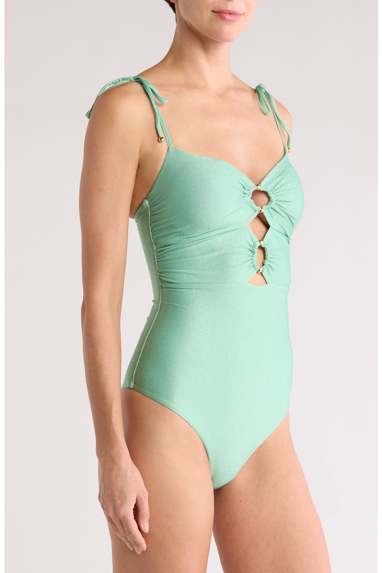 Nobu One-Piece Swimsuit, Alternate, color, PESTO