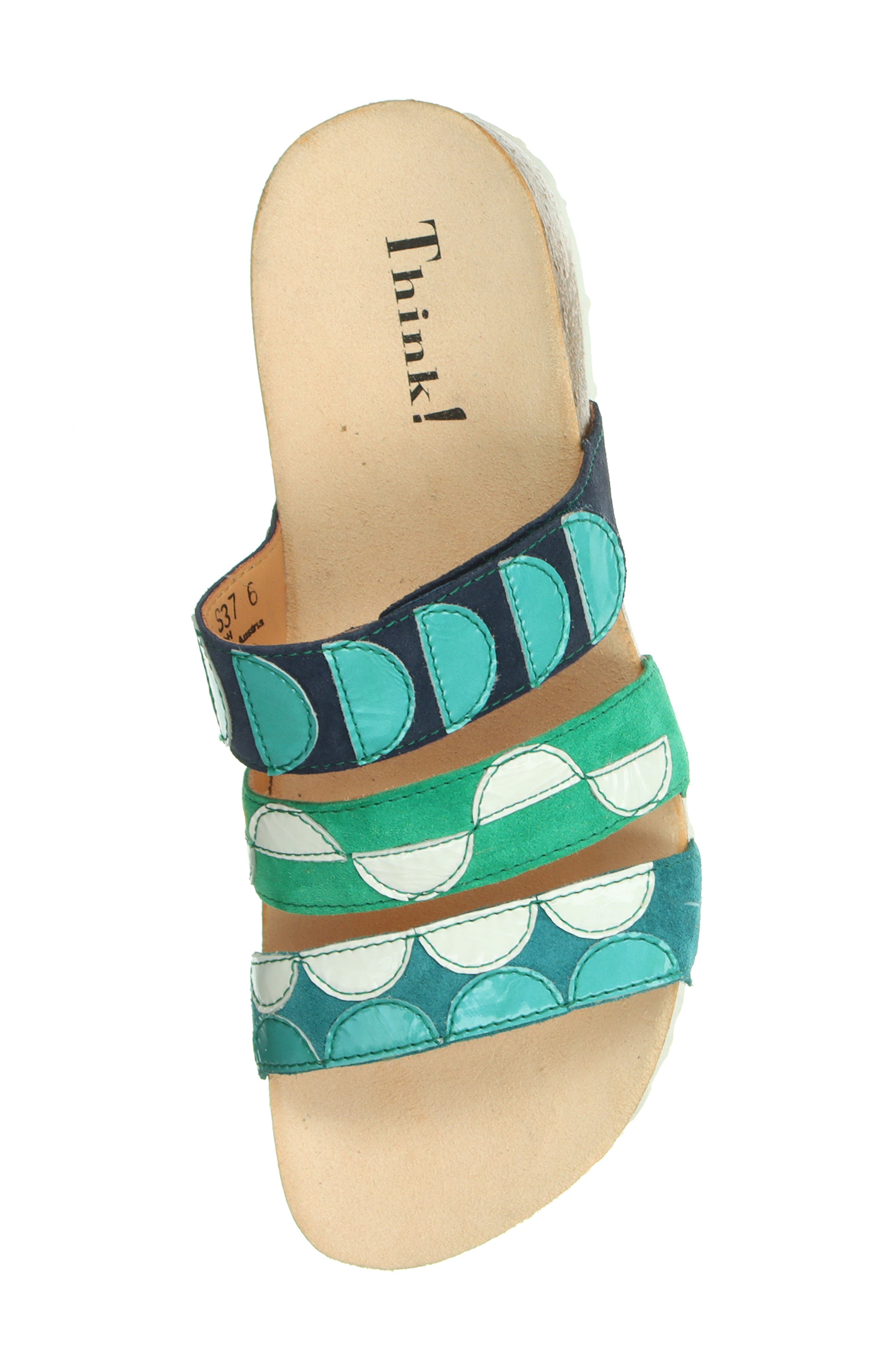 Julia Slide Sandal, Alternate, color, NAVY/ KOMBI