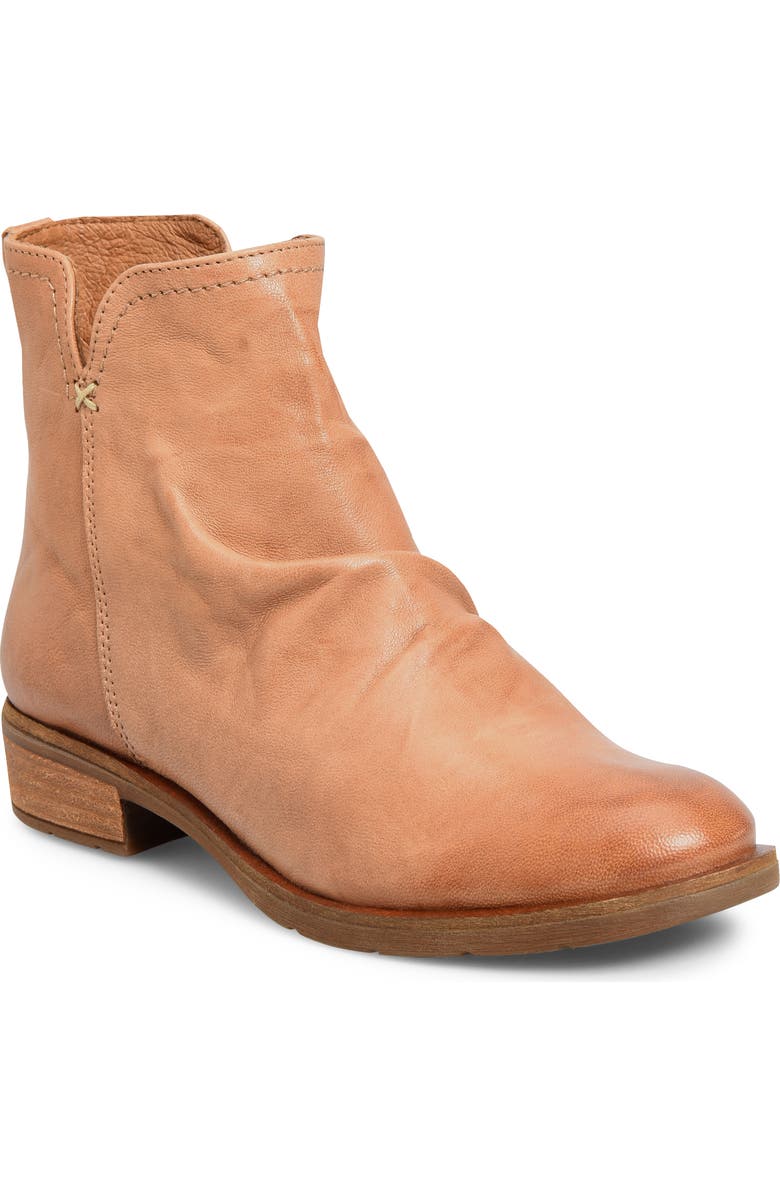 Söfft Beckie Ruched Bootie, Main, color, Luggage