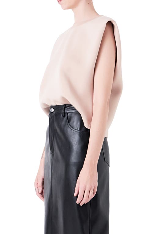 Grey Lab Soft Basic Top In Neutral