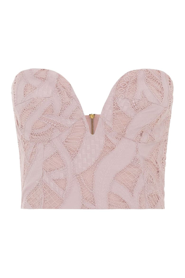 Aura Lace Bustier Top, Alternate, color, ROSE
