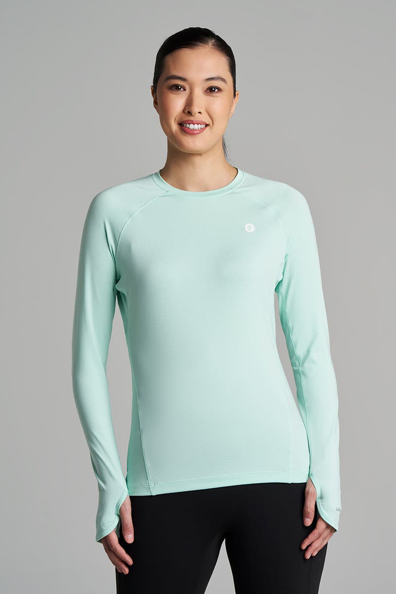Women's Devi Fitness Long Sleeve T-Shirt, UPF 50+ Sun Protection, Alternate, color, Honeydew Green