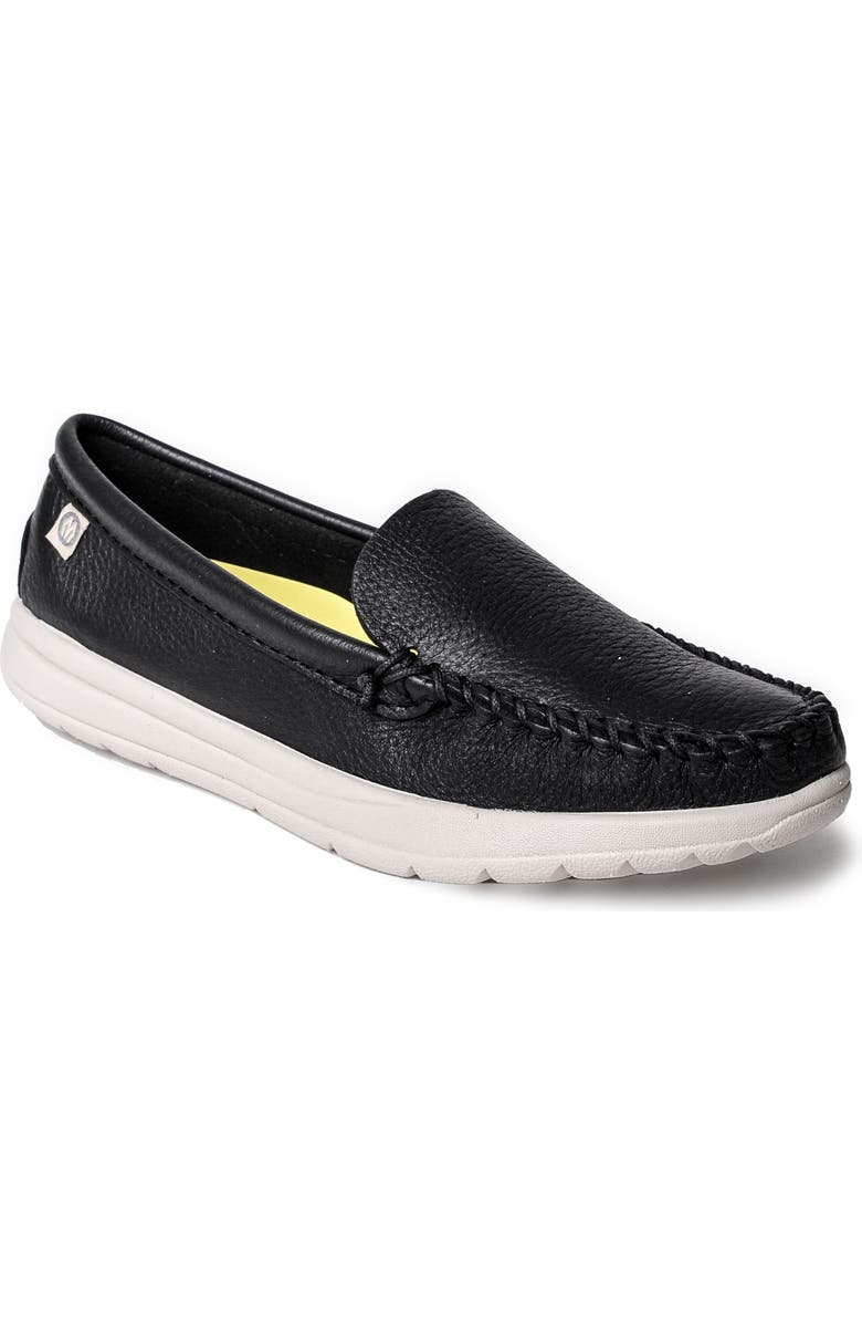 Minnetonka Discover Deerskin Loafer, Main, color,