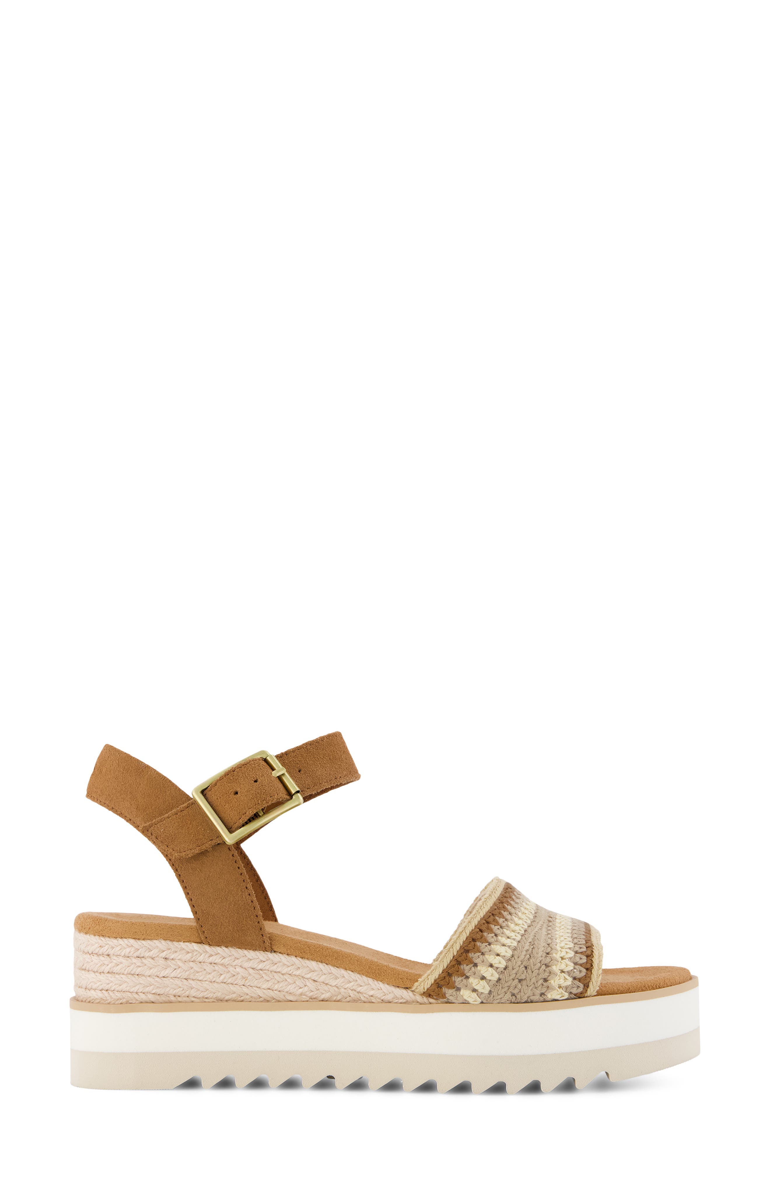 TOMS Diana Platform Wedge Sandal, Alternate, color, Dark Beige