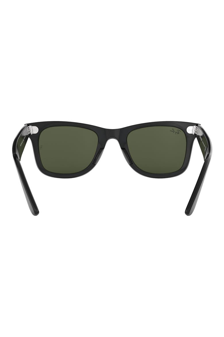 54mm Wayfarer Sunglasses, Alternate, color, BLACK