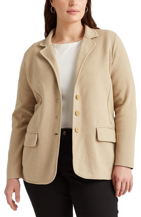 Combed Cotton Blazer (Plus)