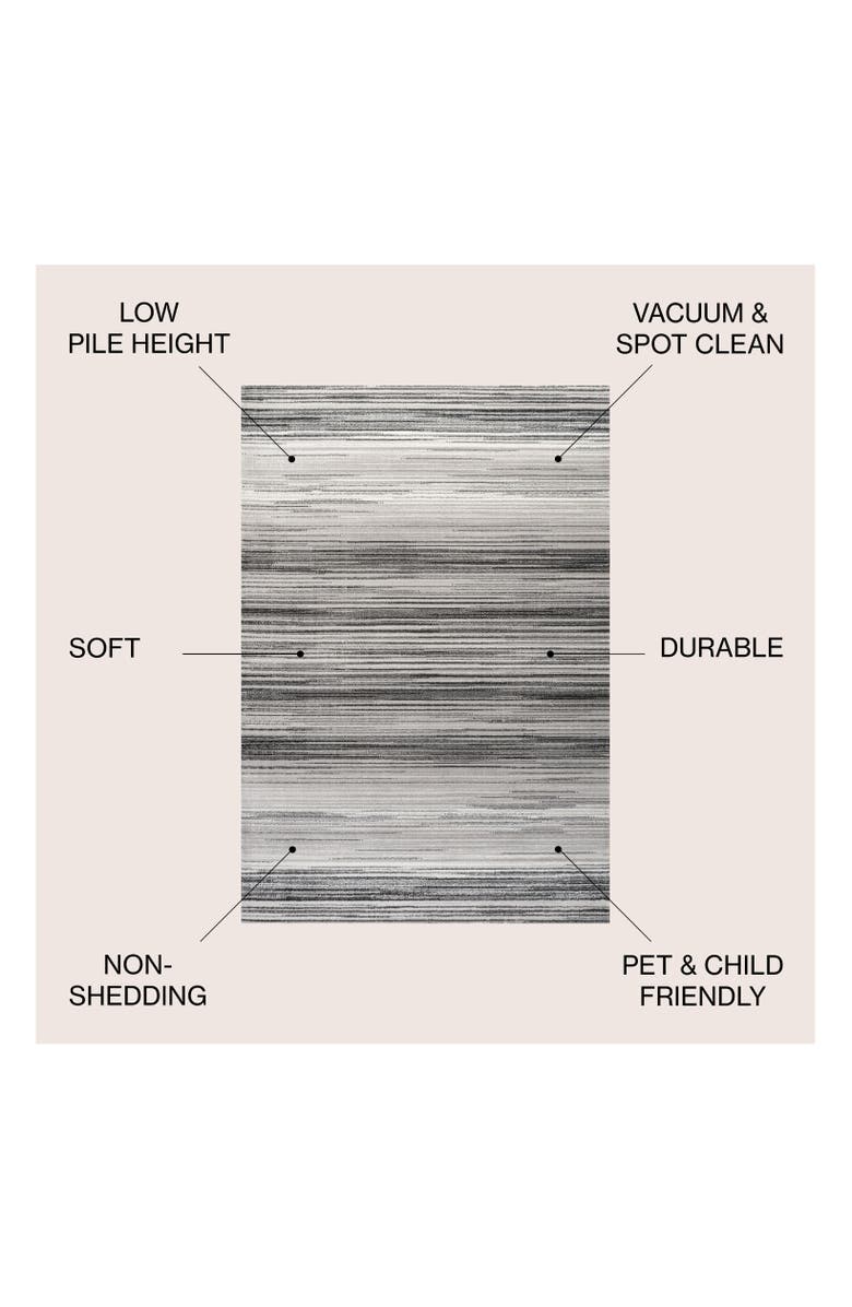 JONATHAN Y Austin Gradient Striped Area Rug, Alternate, color, Gray/Black