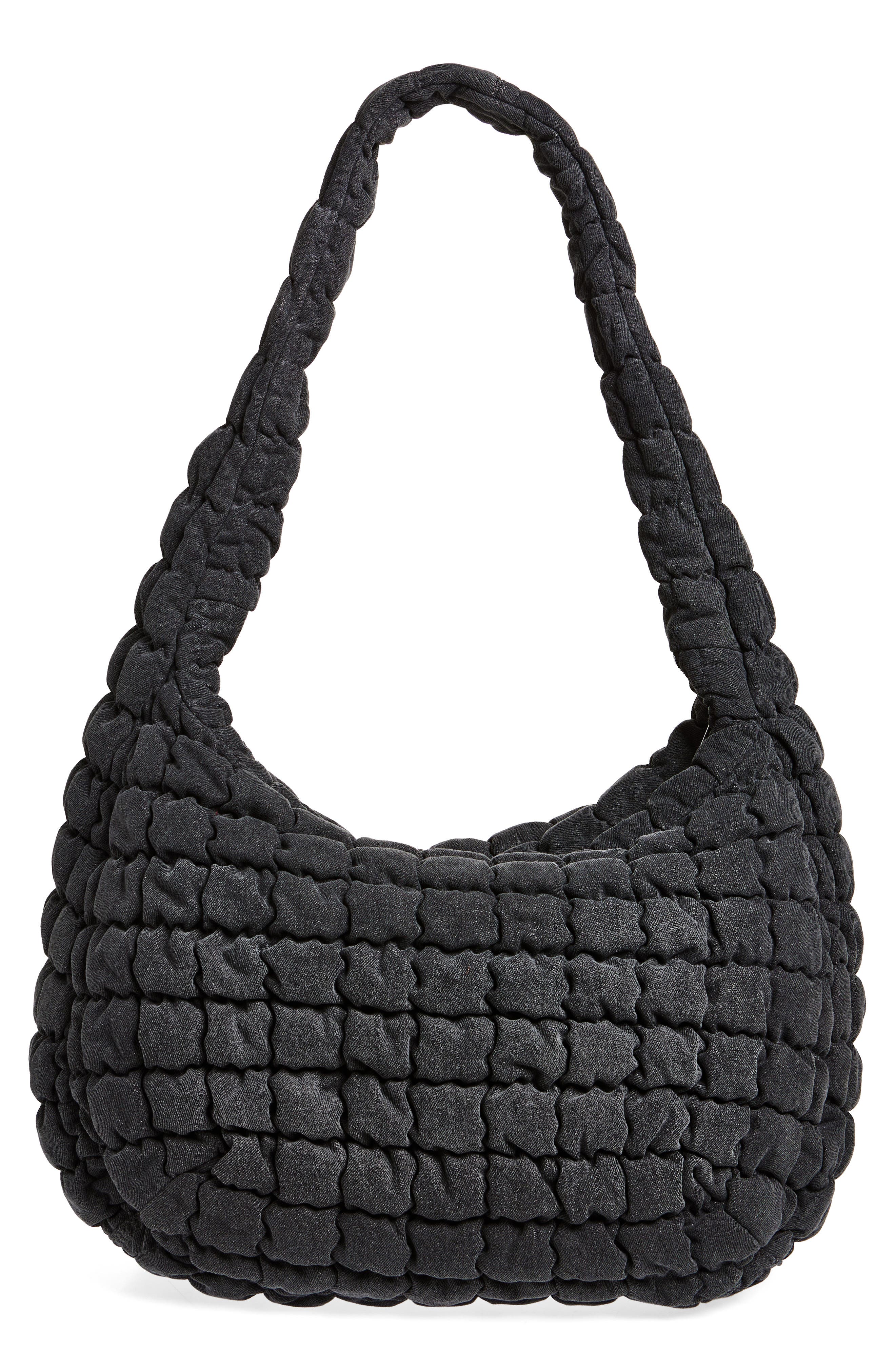 COS Oversize Quilted Recycled Polyester Crossbody Bag, Alternate, color, 