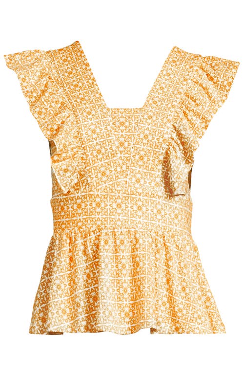 LANDS' END LANDS' END PLUS SIZE LIGHTWEIGHT JERSEY RUFFLE PEPLUM TOP 