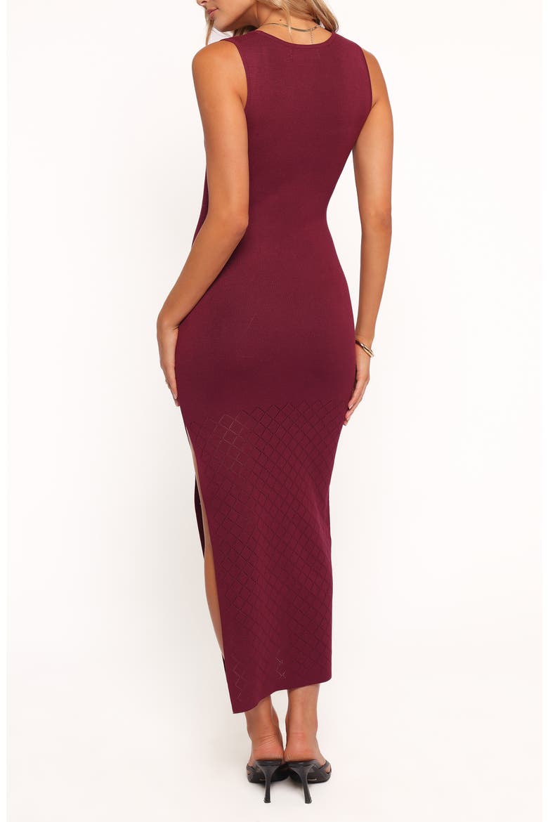 Elinor Rib Body-Con Maxi Dress, Alternate, color, CHERRY