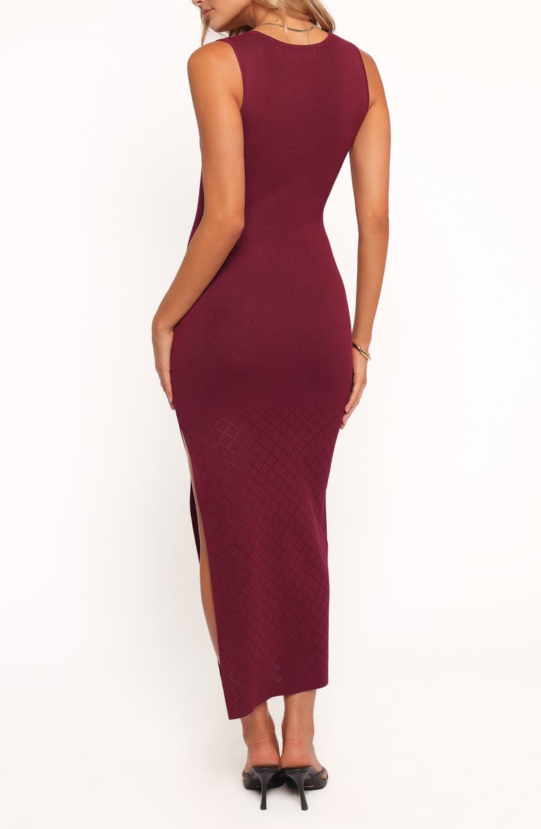 Petal & Pup Elinor Rib Body-Con Maxi Dress, Alternate, color, Cherry
