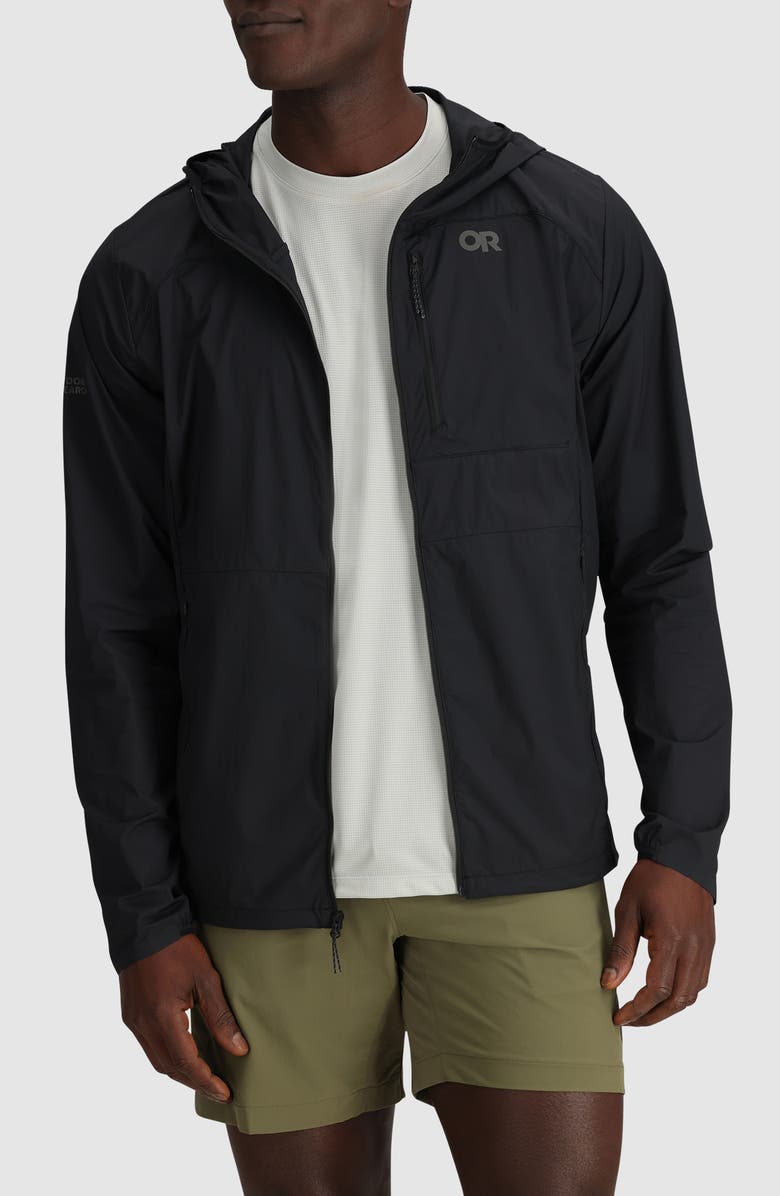 Outdoor Research Shadow Wind Zip-Up Hoodie, Alternate, color, Black