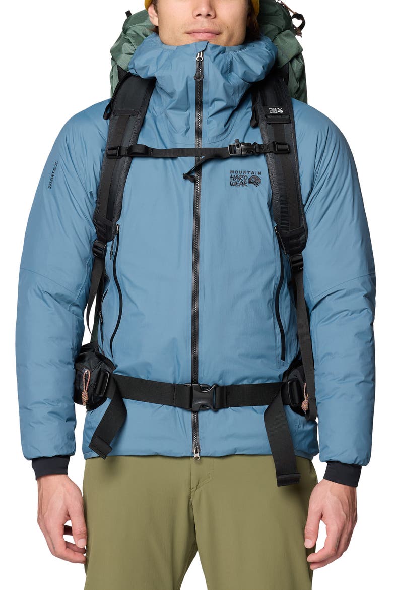 Storm Whisperer 800-Fill Down Hooded Insulated Jacket, Main, color, ADRIATIC BLUE