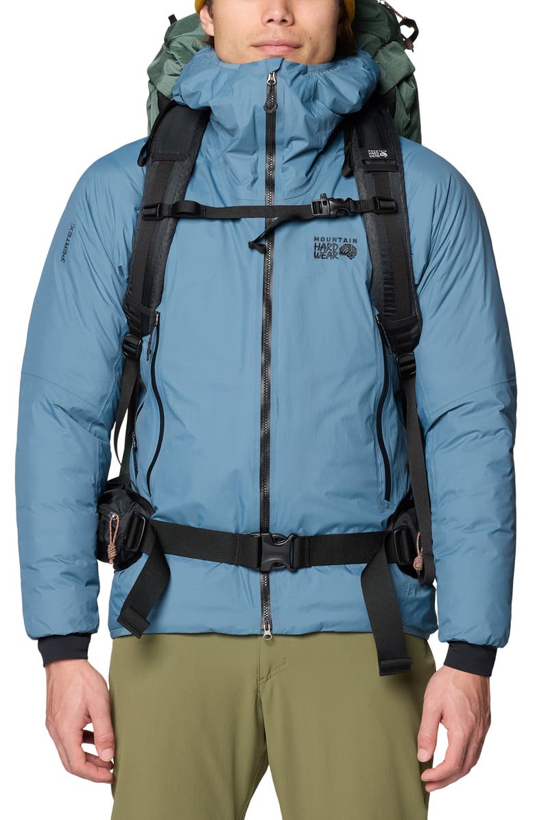 Mountain Hardwear Storm Whisperer 800-Fill Down Hooded Insulated Jacket, Main, color, Adriatic Blue