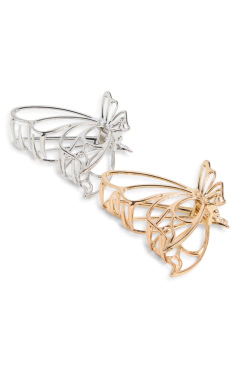 2-Pack Butterfly Hair Claw Clips