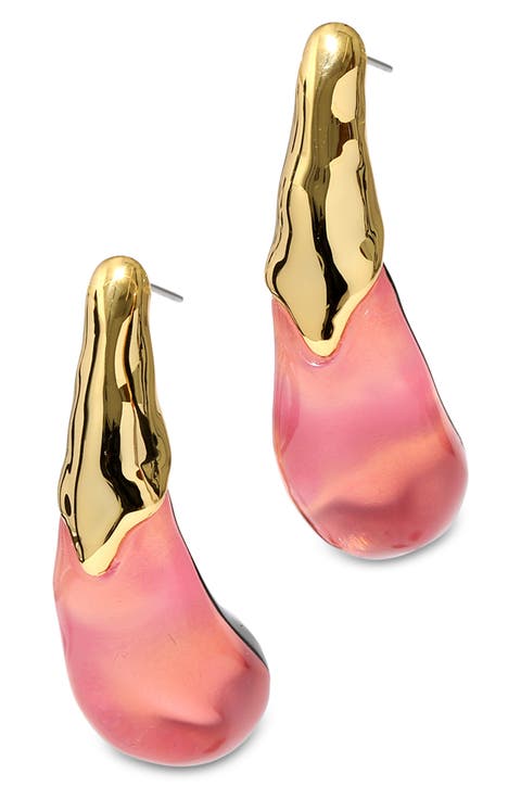 Liquid Lucite® Arched Large Drop Earrings