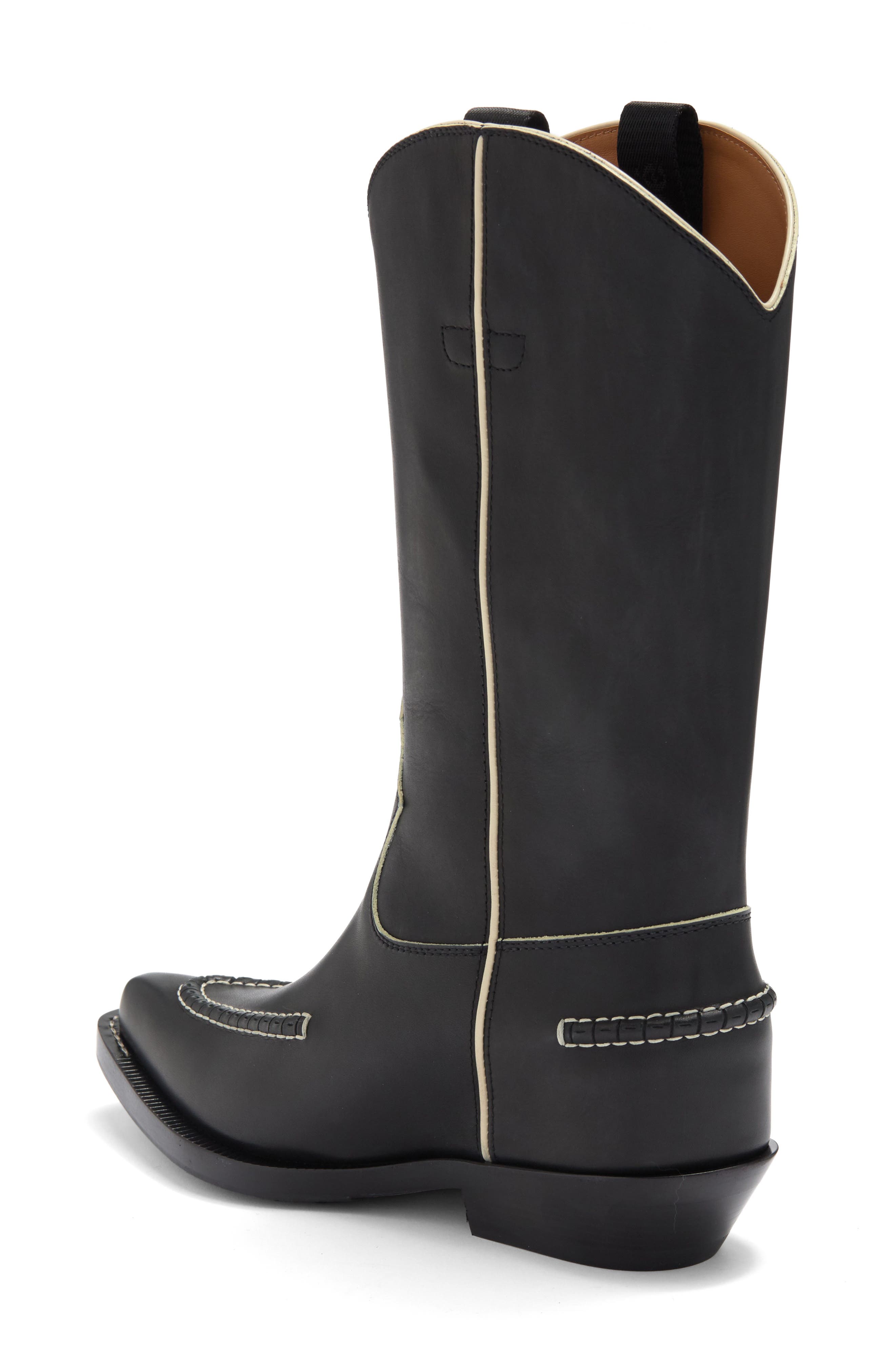 Chloé Nellie Western Boot, Alternate, color, Black