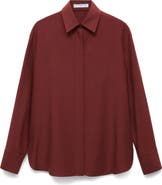 MANGO Relaxed Fit Button-Up Shirt