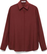 MANGO Relaxed Fit Button-Up Shirt