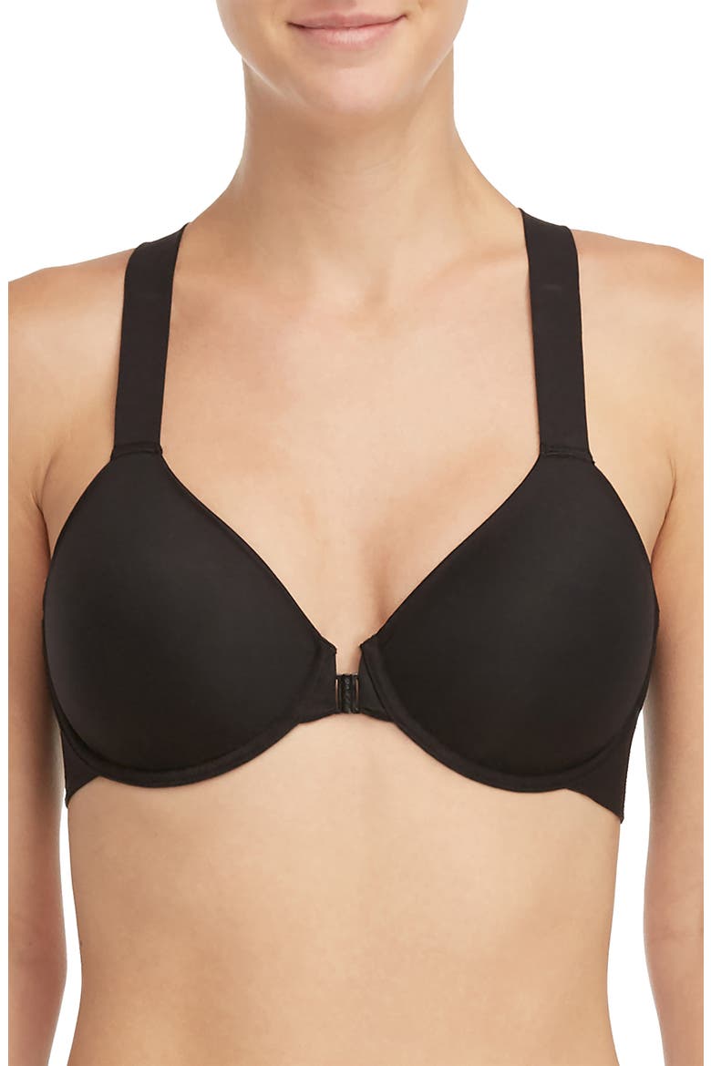 Bra-llelujah!® Unlined Racerback Bra, Main, color, VERY BLACK