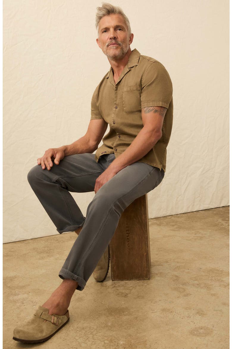 Hemp Blend & Organic Cotton Camp Shirt, Alternate, color, TIMBER