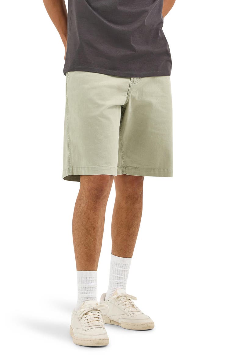 Casey Jones Flat Front Stretch Cotton Shorts, Main, color, TEA