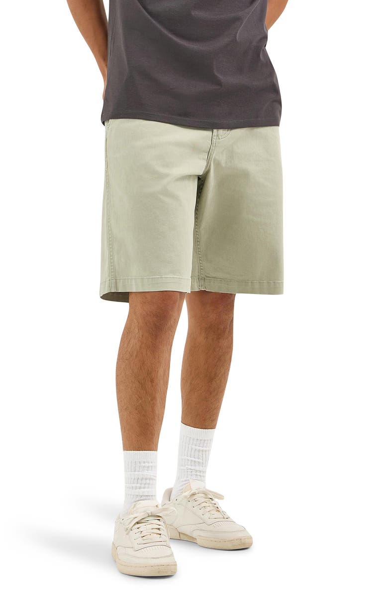 Wrangler Casey Jones Flat Front Stretch Cotton Shorts, Main, color, Tea