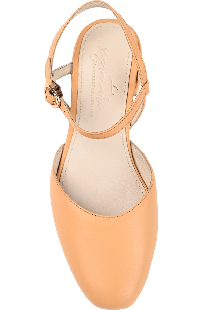 Journee Collection Amannda Ankle Strap Low Pump, Alternate, color, Tan