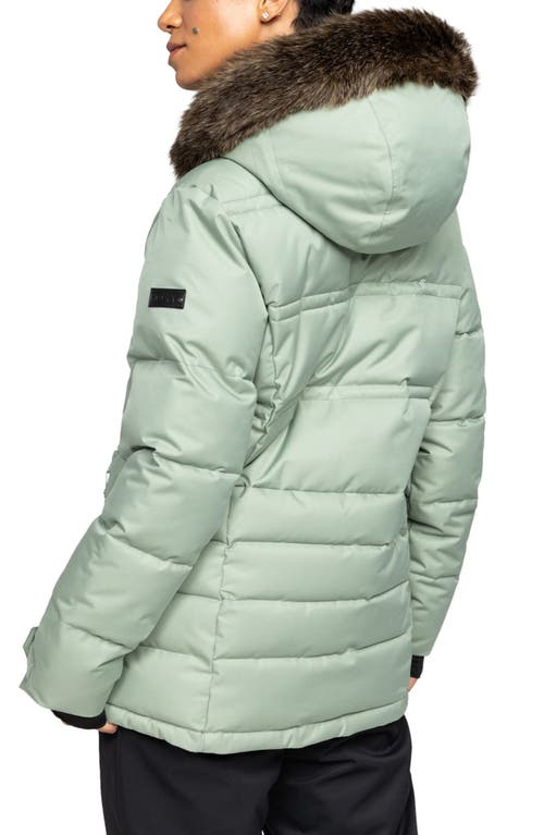 ROXY ROXY QUINN INSULATED PUFFER COAT WITH REMOVABLE FAUX FUR TRIM