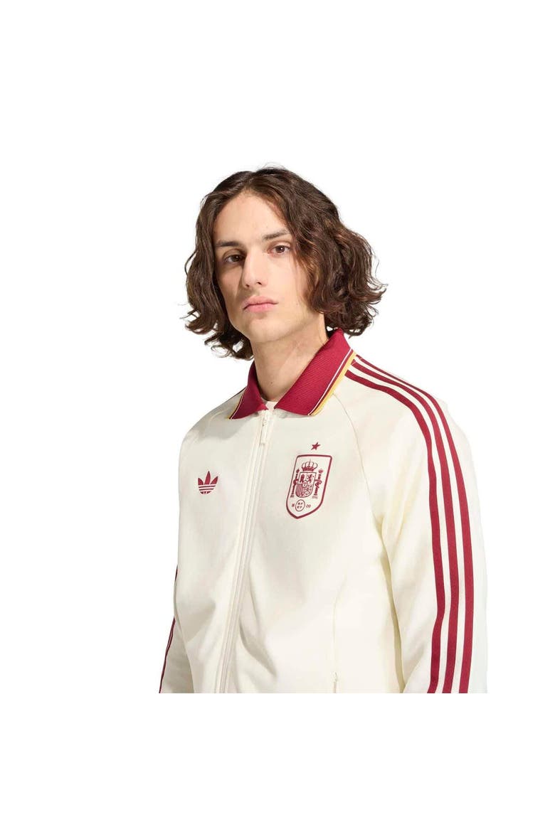 Men's adidas White Spain National Team 2026 Away Full-Zip Anthem Jacket, Alternate, color, White